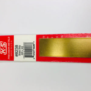 K&S 8238 Brass Strip 0.025" x 3/4" x 12"