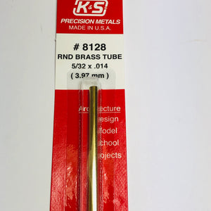 K&S 8128 Round Brass Tube 5/32" OD x 12"