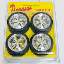 Load image into Gallery viewer, Pegasus 1/24 Rim &amp; Tire Set 2367 Alba's Spinners Chrome (4)