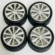Load image into Gallery viewer, Pegasus 1/24 Rim &amp; Tire Set 1250 Chrome Bella's (4)