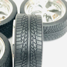 Load image into Gallery viewer, Pegasus 1/24 Rim &amp; Tire Set 2367 Alba's Spinners Chrome (4)