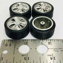 Load image into Gallery viewer, Pegasus 1/24 Rim &amp; Tire Set 2361 Got Money Chrome (4)