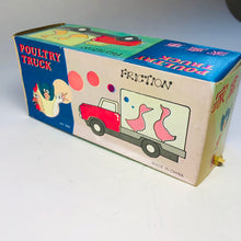 Load image into Gallery viewer, VINTAGE TIN FRICTION Poultry Truck MF958 Rooster &amp; Hen ANNA432