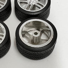 Load image into Gallery viewer, Pegasus 1/24 Rim &amp; Tire Set 1242 Chrome Allantes W/Tires (4)