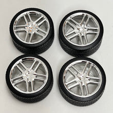 Load image into Gallery viewer, Pegasus 1/24 Rim &amp; Tire Set 1242 Chrome Allantes W/Tires (4)