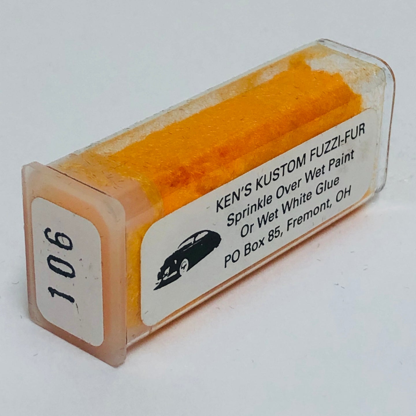 Ken's Kustom Fuzzi-Fur Flocking 106 Yellow Orange 3/4 cubic in.