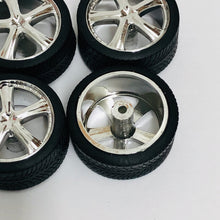 Load image into Gallery viewer, Pegasus 1/24 Rim &amp; Tire Set 1262 Chrome Belagio's (4)