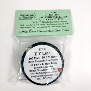 Berkshire Junction EZ Line Fine Black Line 0.010" (0.25mm) x 100ft