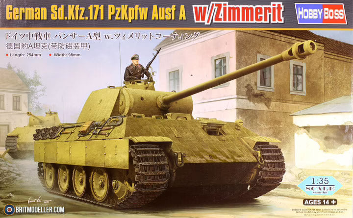HobbyBoss 1/35 German SdKfz 171 Panther Ausf.A w/ Zimmerit 84506