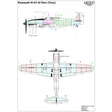 Load image into Gallery viewer, HGW 1/48 Japanese Ki-61-Id Hein Tony Wet Transfer Rivets 481031