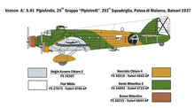 Load image into Gallery viewer, Italeri 1/72 Italian SM.81 Pipistrello 1388