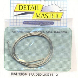 Detail Master 1/24 - 1/25 Braided Line #4 0.045" x 2ft DM-1304