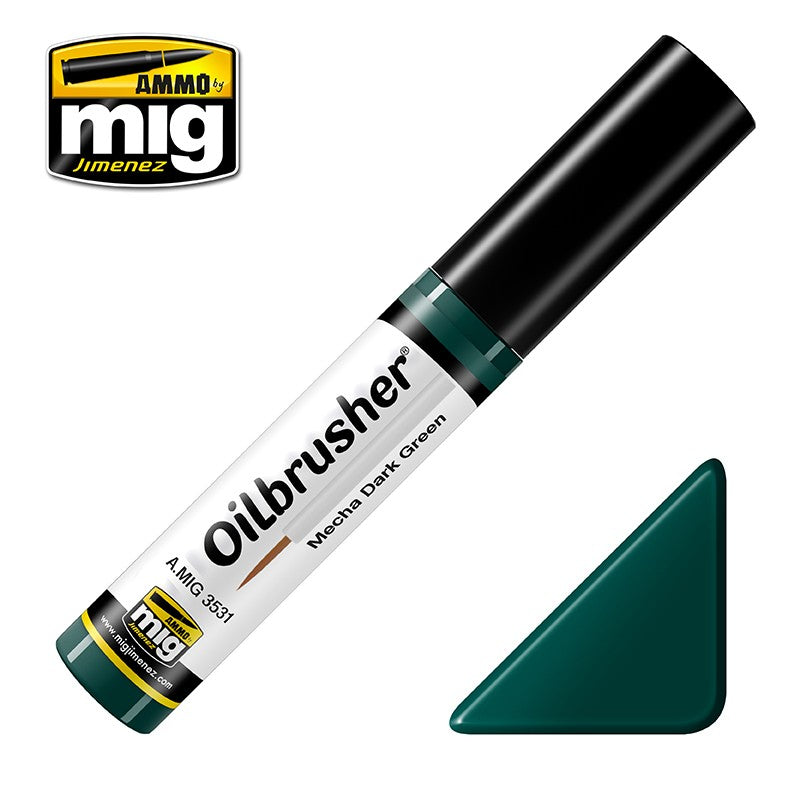 Ammo by Mig AMIG3531 Oilbrusher Mecha Dark Green