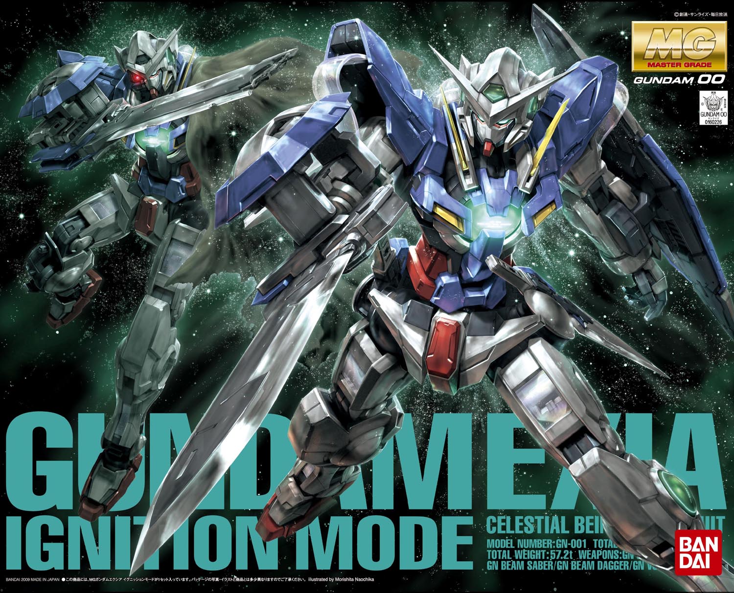 Bandai 1/100 MG Gundam Ignition Mode Exia Celestial Being Mobil