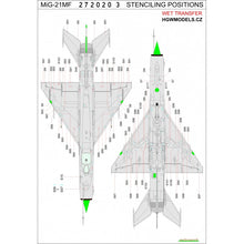 Load image into Gallery viewer, HGW 1/72 Russian Mig-21MF Stencils 272020'