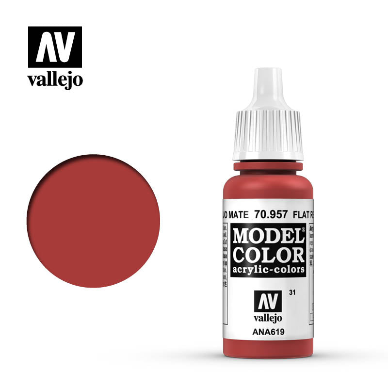 Vallejo Model Color (031) 70.957 Flat Red 17ml