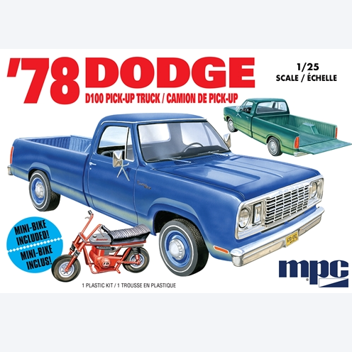 MPC 1/25 Dodge '78 D100 Pick-up Truck w Mini-Bike MPC901M