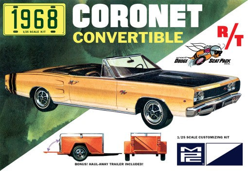 MPC 1/25 1968 Dodge Coronet Convertible w/Trailer 1968 MPC978