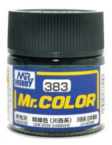 Mr. Hobby Mr. Color Lacquer C383 Semi Gloss Dark Green (Kawasaki) C383 10ml