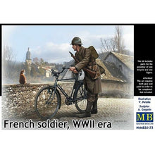 Load image into Gallery viewer, MasterBox 1/35 French Soldier w/ Bicycle WWII Era MB35173