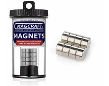 Load image into Gallery viewer, Magcraft 641 - 8 Disc Magnets 0.5&quot;x0.25&quot;