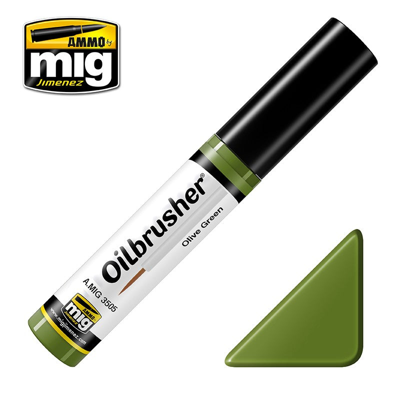 Ammo by Mig AMIG3505 Oilbrusher Olive Green