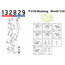 Load image into Gallery viewer, HGW 1/32 Basic Line US P51 Mustang Seatbelts and Mask 132829