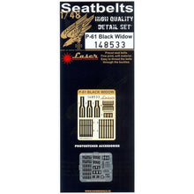 Load image into Gallery viewer, HGW 1/48 US P-61 Black Widow Microcloth/Photoetch Seatbelts 148533