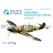 Load image into Gallery viewer, Quinta Studio 1/48 Interior 3D Decal German Bf109G-2 (EDU) QD48075