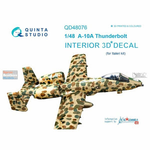 Quinta Studio 1/48 Interior 3D Decal US A-10A Thunderbolt II (ITA) QD48076