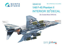 Load image into Gallery viewer, Quinta Studio 1/48 Interior 3D Decal US F-4S Phantom II (ZKM) QD48132