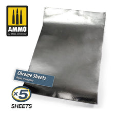 Load image into Gallery viewer, Ammo by Mig AMIG8248 Adhesive Chrome Sheets (5) 280x195 mm