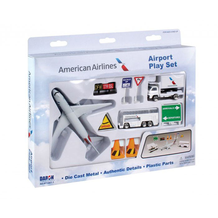 DARON American Airlines Airport Playset / アメリカン航空　空港プレイセット並行輸入 Daron American Airlines Deluxe Gift Set with Airport Playset