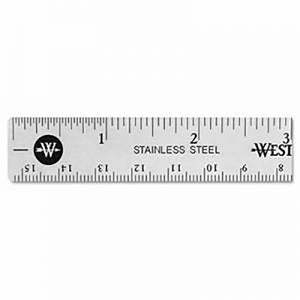 Westcott Stainless Steel 6" Ruler 10414
