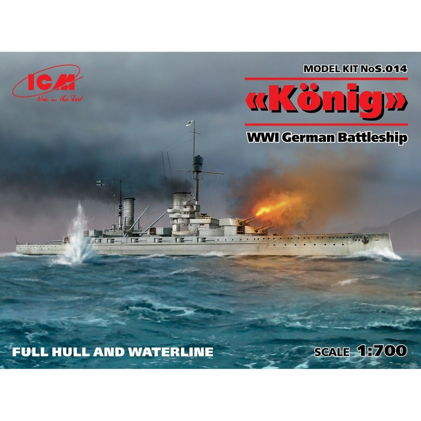 ICM 1/700 German WWI Battleship Konig  S.014