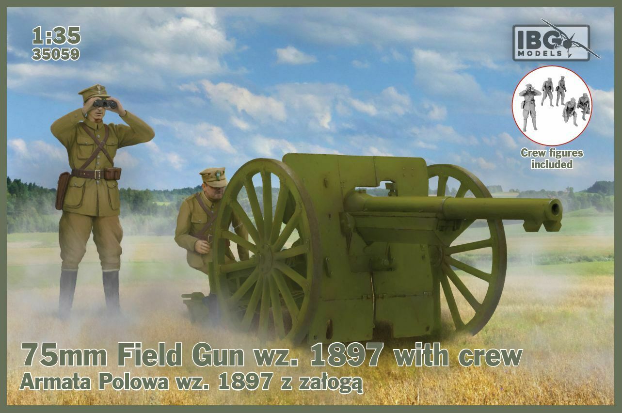 IBG 1/35 Polish 75mm Field Gun Wz. 1897 W/Crew Armata Polowa 35059