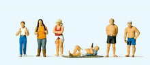 Load image into Gallery viewer, Preiser 1/87 HO "On Vacation" Figure Set (6) 10668