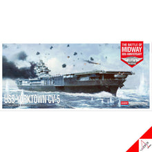 Load image into Gallery viewer, Academy 1/700 US Aircraft Carrier USS Yorktown CV-5 Midway 14229'