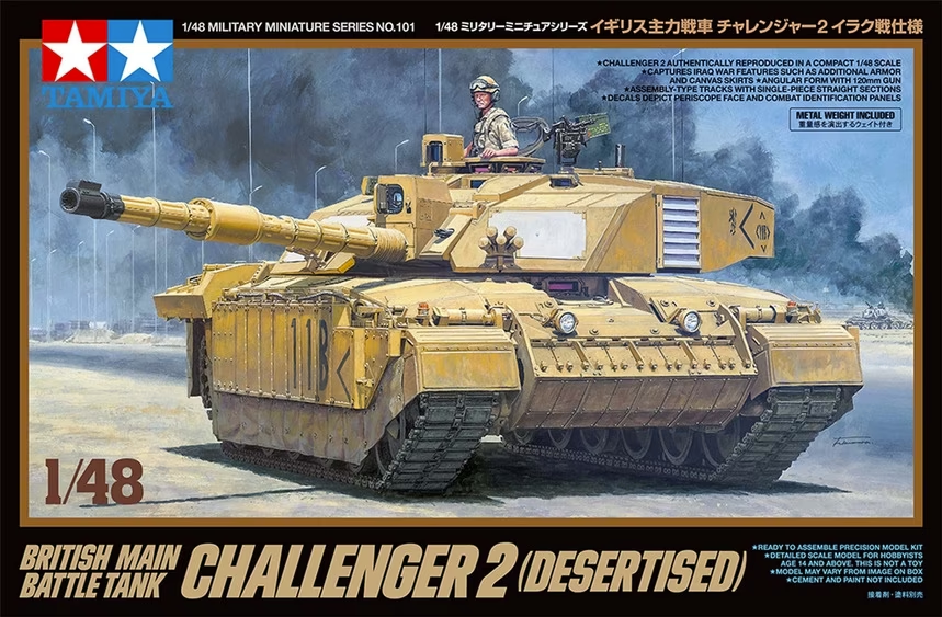 Tamiya 1/48 British Challenger 2 Main Battle Tank Desertised 32601