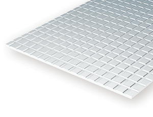 Evergreen 4507 Styrene Plastic Square Tile 1/2" Sqares 0.040"x 12"x 6" (1)