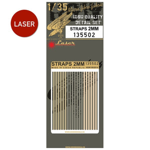 HGW 1/35 Laser Cut Micro-Fabric Straps 2mm 135502