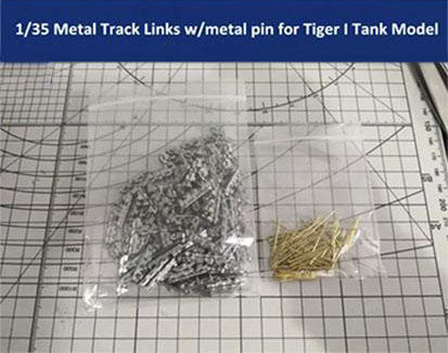 San Xin Model 1/35 German Early Tiger I Metal Track Links with Brass Pins SX35020