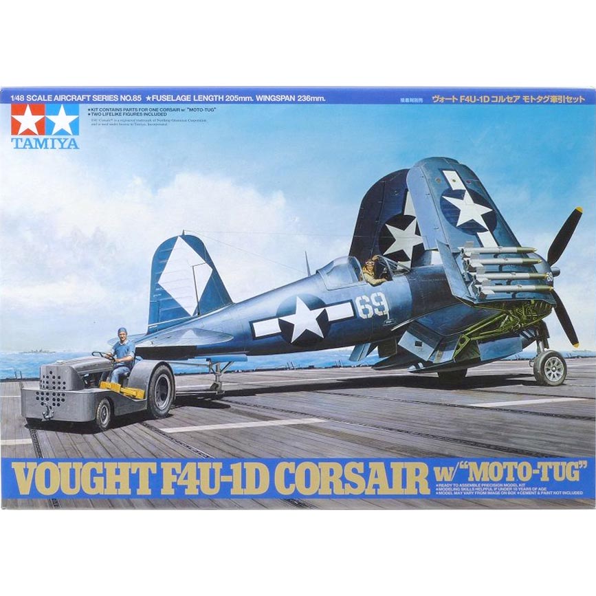 Tamiya 1/48 US F4U-1D Corsair w/ Moto-tug 61085