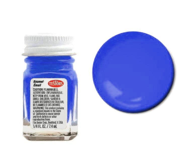 Testors 1176 Enamel Fluorescent Blue 1/4 oz