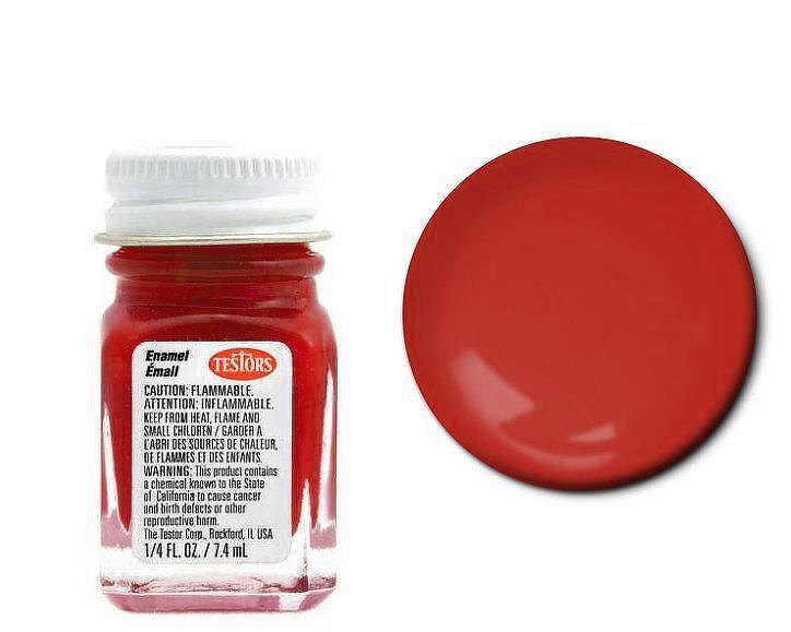 Testors 1105 Enamel Gloss Stop Light Red  Metallic 1/4 oz