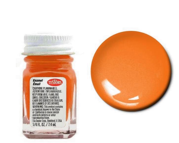 Testors 1126 Enamel Gloss Tangerine 1/4 oz