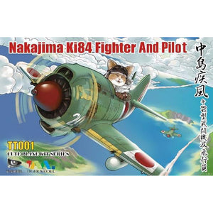Tiger Model Cute Plane Japanese Nakajima Ki-84 with Resin Cat Pilot TT001