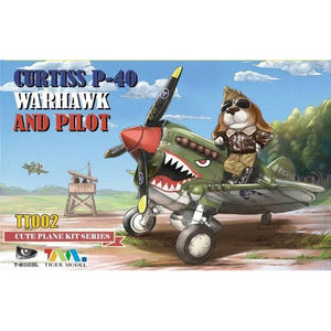 Tiger Model Cute Plane US P-40 Warhawk with Resin Dog Pilot TT002