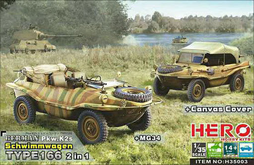 Hero Hobby Kits 1/35 German Schwimmwagen Type 166 2 in 1 H35003