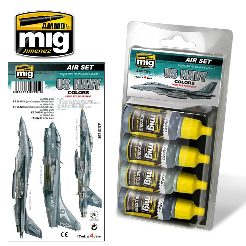 Ammo by Mig AMIG7201 US Navy Modern Colors Paint Set